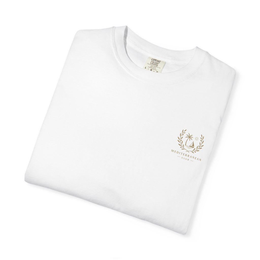 Mediterranean Coast Graphic T-Shirt — Scenic Amalfi-Inspired Beach Tee