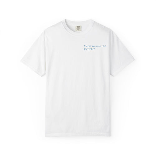European Summer Destinations T-Shirt — Amalfi Mykonos Ibiza Monaco St. Tropez