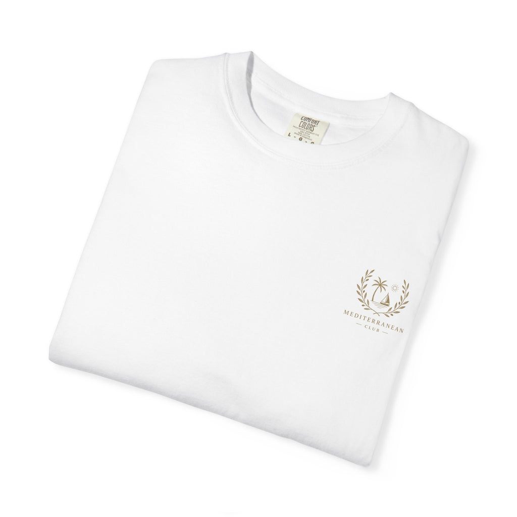 Mediterranean Club T-Shirt – "Private Life: Where Sea Meets Success" Crewneck