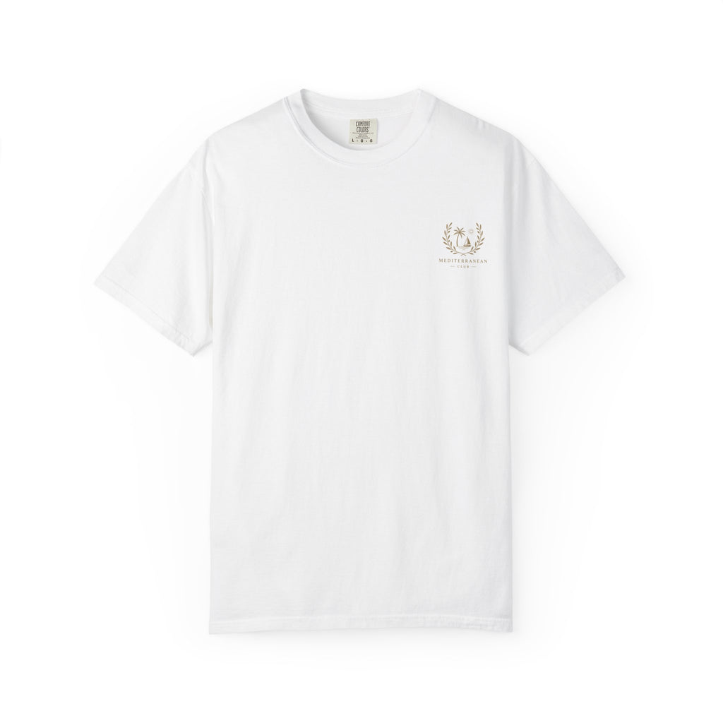 Mediterranean Club T-Shirt – "Private Life: Where Sea Meets Success" Crewneck