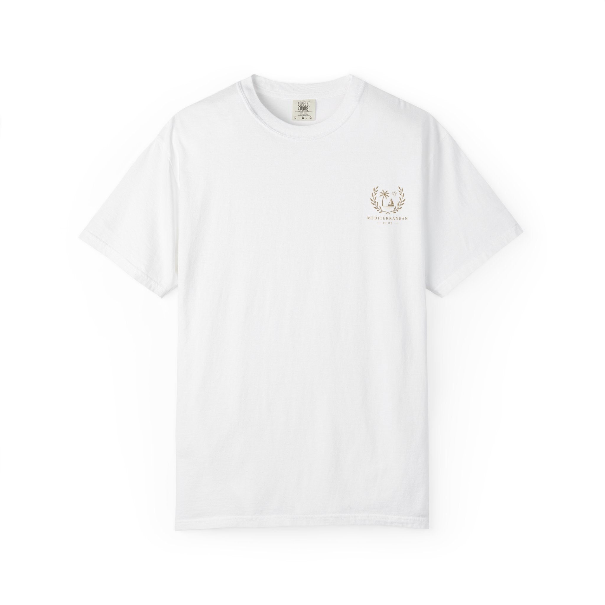 Mediterranean Club T-Shirt – "Private Life: Where Sea Meets Success" Crewneck