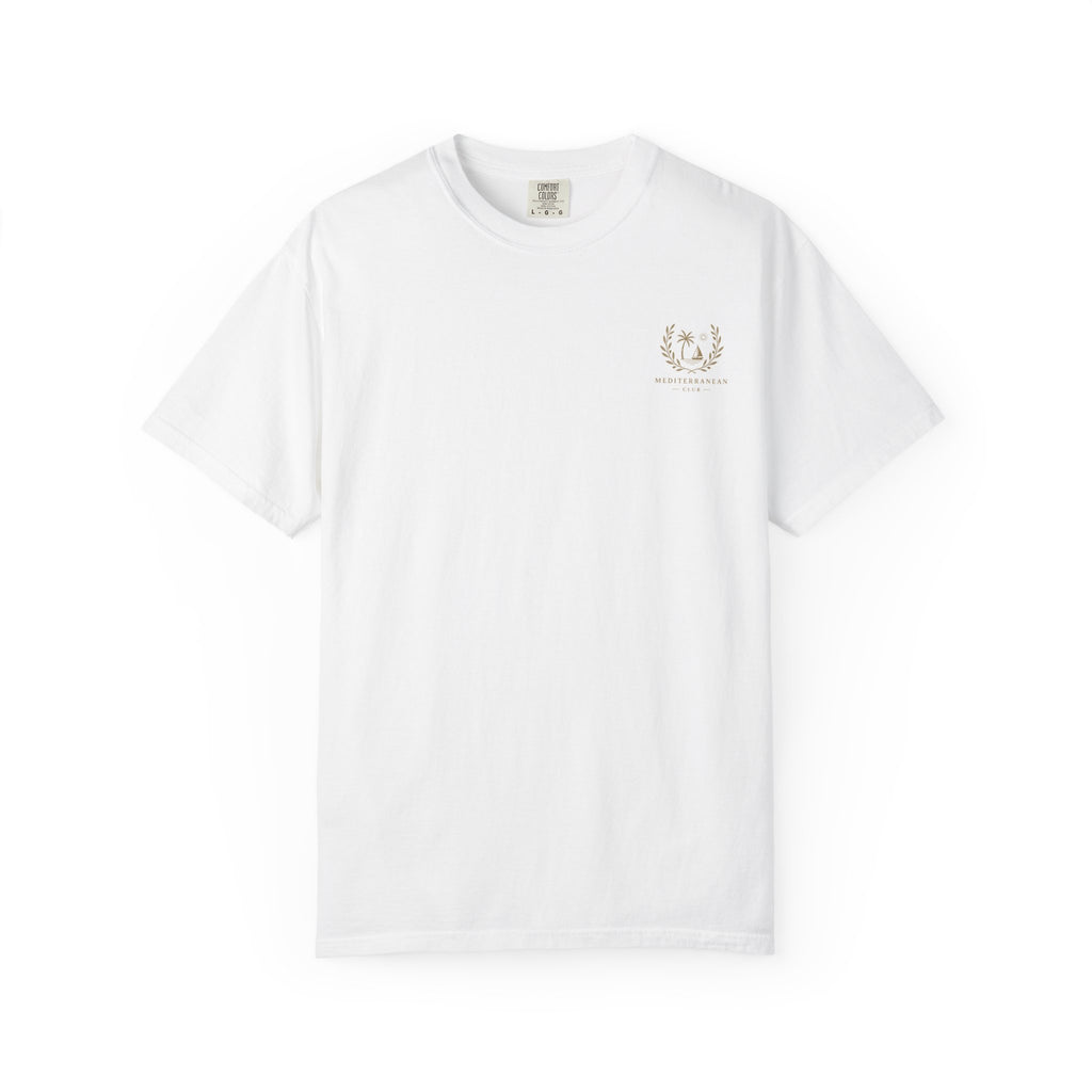 Mediterranean Coast Graphic T-Shirt — Scenic Amalfi-Inspired Beach Tee